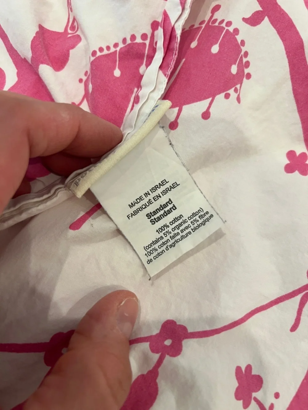 Pottery Barn Kids Pink and White Fairy Tale Duvet Cover